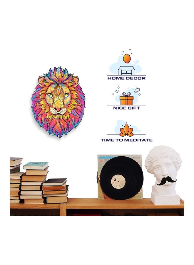 125-Piece Lion Shaped Wooden Jigsaw Puzzle Set - Image 4